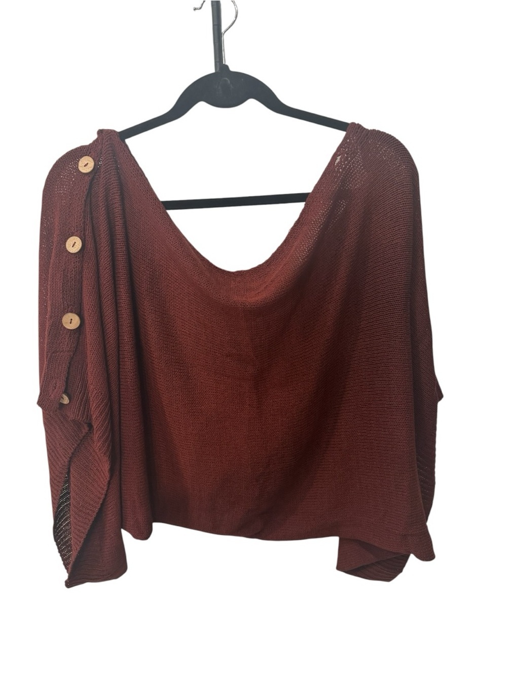 Charlie Paige Rust Open-Weave Knit Top one size NWT